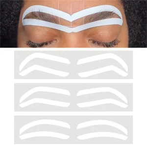 Disposable Eyebrow Shape Stencil Eyebrow Tint Airbrush Auxiliary Tape Sticker for Brows Shaping with Single Eyebrows Designs