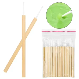 Disposable Eyelash Brushes Eyebrow Tinting Dyeing Micro Brush Permanent Makeup Microblading Bamboo Stick Cleaning Cotton Swab