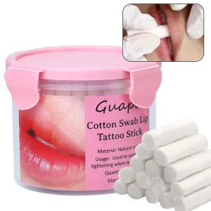 Disposable Lip Tattoo Skin Stretching Cotton Stick Semi Permanent Makeup Lip Blush Tattoo Coloring Accessories