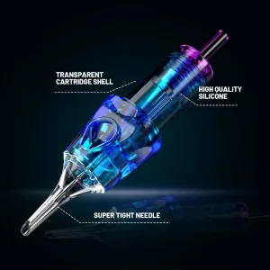 Disposable Medical Grade Stainless Steel Tattoo Needle Cartridge Silicone Membrane System EO Gas Sterilized CNC Brand for