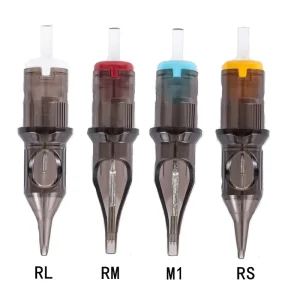 Disposable Membrane Backflow Colorful Tail Tattoo Needles for Body Art and Eyebrow Use High Quality Cartridges