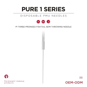 Disposable Microblading Needles Tattoo Cartridge Needle P1 Permanent Makeup Machine THREE PRONGED FISHTAIL SEMI THROWING NEEDLE