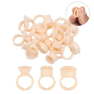 Disposable Microblading Pigment Cups Brow Ink Ring Cup Holder Tattoo Eyebrow PMU Supplies Silicone Permanent Makeup Accessories