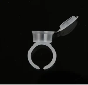 Disposable Microblading Tattoo Plastic Permanent Makeup Pigment Ink Ring With Lid