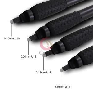 Disposable Microblading Tools 0.15mm 18/20 Pins U-Shape Microblading Pens Nano Microblading Supplies Eyebrow Tattoo Pen Blades
