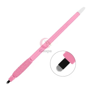 Disposable Microblading Tools Eyebrow Tattoo Pen Pink Black 0.15mm U18 Manual Tebori Blade Permanent Makeup Pen