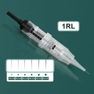 Disposable Needle Easy Click Eyebrow Tattoo Needles 1RL 3RL 5RL 5F 7F Sterilized Micropigmentation Needles for Permanent Makeup