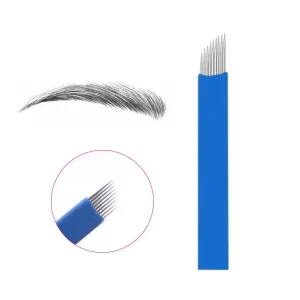 Disposable Needle Microblading Blade Eyebrow Tebori Microblading Tattoo Needle 7 9 11 12 14 16 18 Pin U Shape Blades