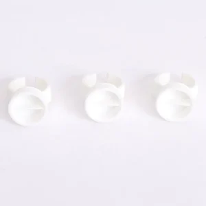 Disposable Pigment Plastic Ink Cups Two Grid Microblading Ring Cups for Permanent Makeup Tattoo