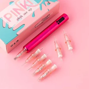Disposable Pink Permanent Makeup Cartridge Needles Tattoo SMP Cartridge Needles