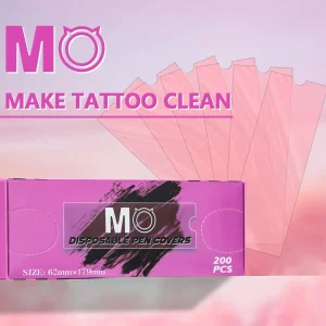 Disposable Plastic Tattoo Pen Sleeves 200pcs Pink 62*179mm Waterproof Permanent Makeup Machine Cover Bags