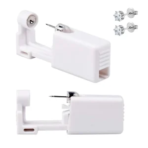 Disposable Self Ear Piercing Gun Kit with Safety Tool Earring Studs for Permanent Makeup Accessory