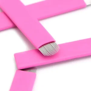 Disposable Single Use Stainless Steel 18U Tattoo Needle Cartridge for Eyebrow Microblading and Lip Permanent Makeup