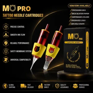 Disposable Soft Membrane MO Pro Tattoo Needle Cartridges With Finger Ledge