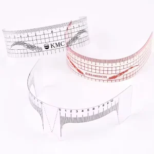 Disposable Soft PVC Ruler Stencils with Eyebrow Shape Microblading Permanent Makeup Tattoo Eyebrow Design Eyebrow Mapping Tool