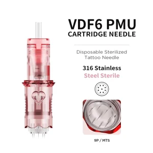 Disposable Stainless Steel Microneedle Cartridge for Permanent Makeup PMU 100% E.O. Gas Sterilized Lips Face Use 10 Pcs