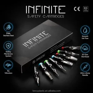 Disposable Stainless Steel Tattoo Needle Cartridge for Body Art with Membrane System