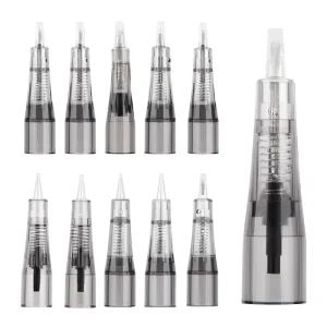 Disposable Sterile Medical Steel 18U Micro Needles Tattoo Gun Supply Permanent Makeup Cartridge Needle Microblading