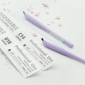 Disposable Sterile Microblading Tools Permanent Makeup Eyebrow Tattoo Manual Pen 9/12/14Pins U18 Blade Needles Comfortable Grip