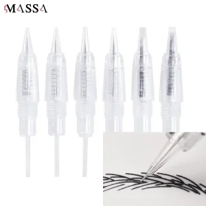 Disposable Sterile Stainless Steel Tattoo Cartridge Needles D1R/1R/3R/5R/5F/7F Eyebrow Permanent Makeup Needle Tips