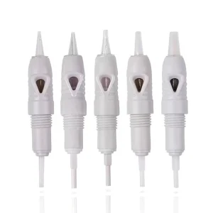 Disposable Sterilized PMU Gray Cartridge Tattoo Machine Gun Needles Eyebrow Brow Lip Microblading Supplies for Permanent Makeup