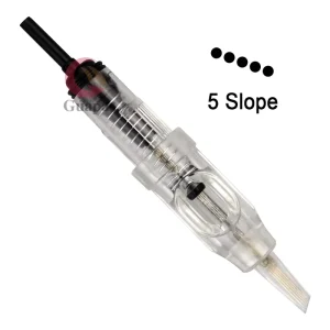 Disposable Sterilized Permanent Makeup Needle Cartridge Tattoo Eyebrow Lip Liner 5 Slope Tattoo Needles Cosmetic for Machine Pen