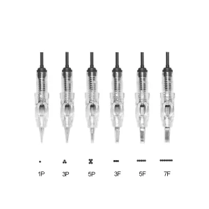 Disposable Sterilized Tattoo Needles 1rl 0.18 0.25mm Microneedle Carridges for 600D G Easy Click Agulhs Tips