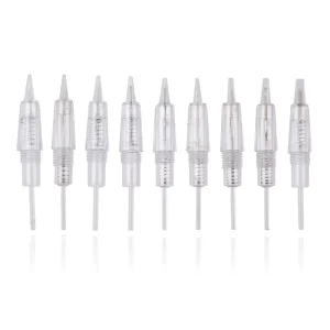 Disposable Sterilized Tattoo Needles Microblading Tattoo Needle Cartridges for Machine Transparent Permanent