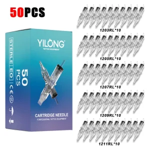Disposable Tattoo Cartridges Mixed 50pcs Professional Sterilized Needle for Rotary Tattoo Pen Gun Machine
