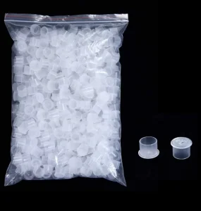 Disposable Tattoo Ink Cup 1000 Pcs Bag 14mmx12mm Flat Bottom PP Pigment Holder for Permanent Makeup Accessories
