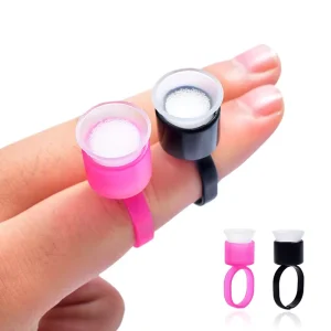 Disposable Tattoo Ink Ring Cups with Sponge Pigment Cup PMU Supplies Accessories Microblading Tool