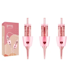 Heart Cartridge Needles With Finger Rest PMU SMP Disposable Permanent Tattoo Needles for Eyebrow Tattoos