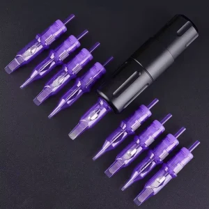 Disposable Tattoo Needle Cartridge for Eyebrow Makeup Round Liner Tattoo Needles Box of 20 for Long-Lasting Permanent Makeup