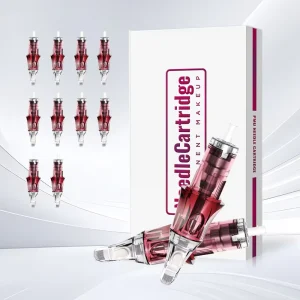 Disposable Transparent 10Pcs/Box Permanent Makeup Tattoo Needle Cartridge with Stainless Steel Needles