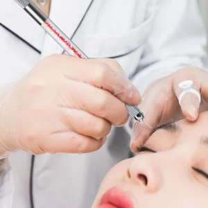 Double Head Eyebrow Microblading Tool Handle Pen Crystal Tattoo Permanent Makeup Tattoo Gun for Brow Lip Eyeliner