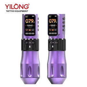 Double Rechargeable Lithium Wireless Permanent Tattoo Pen Alloy Coreless Motor 10000 RPM Low Noise Stroke Adjustable Rotary