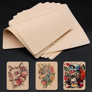 Double Sided 8×6″ Blank TPE Material 1mm Thick Tattoo Practice Skins for Beginners Permanent Makeup Training Tool