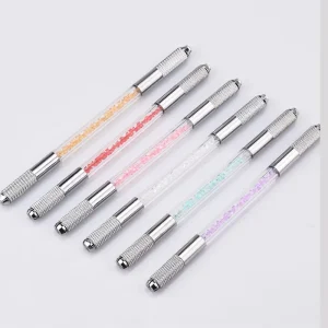 Double Sided Micro Blade Handle Microblading Pen for PMU Lips Eyeliner Embroidery Eyebrow Microblading Tool PMU Supply