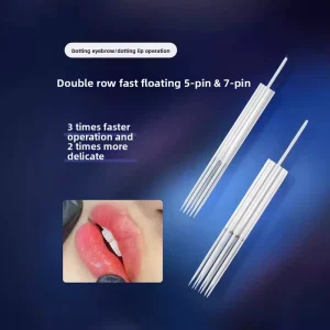 Double row Five row Seven row Tattoo Machine Needles for Lip Eyebrow Eyeliner Semi permanent Tattooing