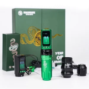 Dragonhawk Fold Pro 3000mAh Coreless Motor 2.4 4.2mm Adjustable Stroke Professional Wireless Tattoo Pen Gun Machine