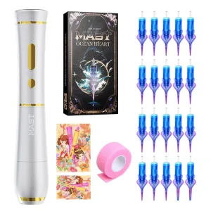 Dragonhawk Mast P40 Permanent Makeup Tattoo Kit Set Professional Complete with Mast Ocean Heart Tattoo Cartridge Needle