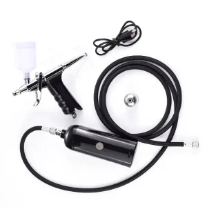 Dual-Action Airbrush Kit for Makeup with Multiple Nozzles for Precision Results