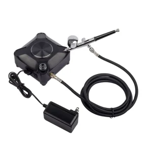 Dual Action Electric Gravity Feed Airbrush Set Nozzle 0.5mm Nails Painting Models Tattoos Makeup Cakes