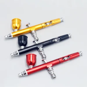 Dual Action Gravity Feed Airbrush Pen Mini Air Brush Spray Gun for Nail Art Makeup Tattoo Model Painting Cake Decorating Car