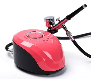 Dual Action Mini Compressor Airbrush Complete Kit for Nail Supplies Cake Making Makeup Painting