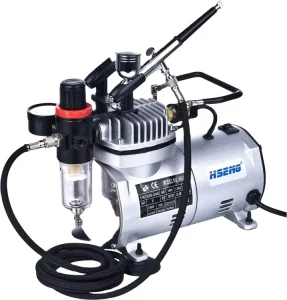 Dual Action Tattoo Nail Art Airbrush Compressor Kit Copper Material Gravity Feed for Cake Paint Art