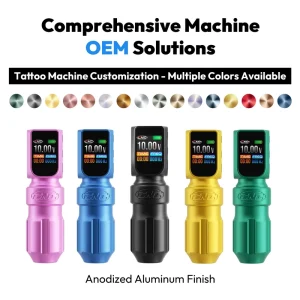 Wireless Rotary Tattoo Pen Machine with Adjustable Stroke Rechargeable Battery for Body Art Permanent Makeup
