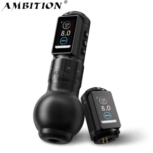 Dual Battery Tattoo Machine Pen & Gun Wireless Rotary 2.0-4.2mm Adjustable Stroke Coreless Motor for Professional Body Art