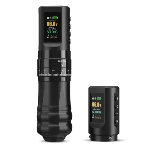Dual Battery Wireless Rotary Tattoo Machine with Adjustable Stroke LCD Digital Display Permanent Tattoo Pen