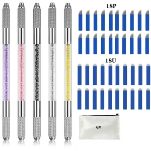 Dual Sided Microblading Pencil Manual Eyebrow Makeup Kit Permanent Microblade Hand Tools Kit Microblading